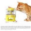 2 in 1 Automatic Cat Feeder, Pet Press Slow Food Leaker Food Dispenser,Yellow