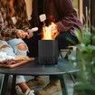 Tabletop Fire Pit with Stand, Portable Indoor Outdoor Mini Small Fireplace Low Smoke Fireplace