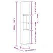 Bathroom Cabinet White 30x30x190 cm Engineered Wood