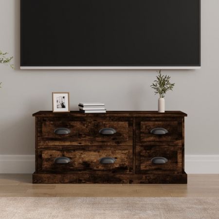 TV Cabinet Smoked Oak 100x35.5x45 cm Engineered Wood