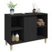 Sink Cabinet Black 80x33x60 cm Engineered Wood