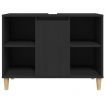 Sink Cabinet Black 80x33x60 cm Engineered Wood