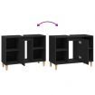 Sink Cabinet Black 80x33x60 cm Engineered Wood