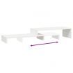 Monitor Stand White (52-101)x22x14 cm Solid Wood Pine