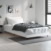 Bed Frame White 92x187 cm Single Bed Size Engineered Wood