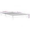 Bed Frame White 92x187 cm Single Bed Size Engineered Wood