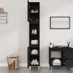 Bathroom Cabinet Black 30x30x190 cm Engineered Wood