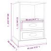 Bedside Cabinets 2 pcs Grey Sonoma 43x36x60 cm