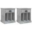 Bedside Cabinets 2 pcs Concrete Grey 43x36x50 cm