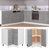 Corner Bottom Cabinet Concrete Grey 75.5x75.5x80.5 cm Engineered Wood