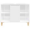 Sink Cabinet High Gloss White 80x33x60 cm Engineered Wood