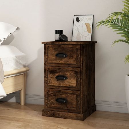 Bedside Cabinet Smoked Oak 39x39x67 cm Engineered Wood