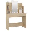 Dressing Table with LED Sonoma Oak 96x40x142 cm