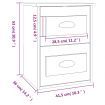 Wall-mounted Bedside Cabinet White 41.5x36x53cm