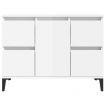 Sink Cabinet High Gloss White 80x33x60 cm Engineered Wood