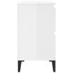 Sink Cabinet High Gloss White 80x33x60 cm Engineered Wood