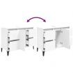 Sink Cabinet High Gloss White 80x33x60 cm Engineered Wood