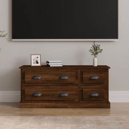 TV Cabinet Brown Oak 100x35.5x45 cm Engineered Wood