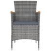 Garden Dining Chairs 4 pcs Poly Rattan Grey