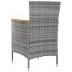 Garden Dining Chairs 4 pcs Poly Rattan Grey