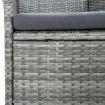 Garden Dining Chairs 4 pcs Poly Rattan Grey