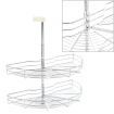 2-Tier Kitchen Wire Basket Silver 180 Degree 75x38x80 cm