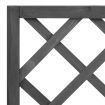 Garden Trellis Planter Black 70x30x135 cm Solid Firwood