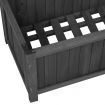 Garden Trellis Planter Black 70x30x135 cm Solid Firwood