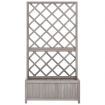 Garden Trellis Planter Grey 70x30x135 cm Solid Firwood