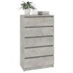 Drawer Cabinet Concrete Grey 60x36x103 cm Engineered Wood