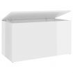 Storage Chest High Gloss White 84x42x46 cm Engineered Wood