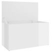 Storage Chest High Gloss White 84x42x46 cm Engineered Wood