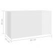 Storage Chest High Gloss White 84x42x46 cm Engineered Wood