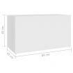 Storage Chest White 84x42x46 cm Engineered Wood