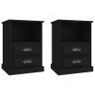 Bedside Cabinets 2 pcs Black 43x36x60 cm