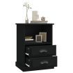 Bedside Cabinets 2 pcs Black 43x36x60 cm