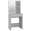 Dressing Table with LED Grey Sonoma 60x40x140 cm