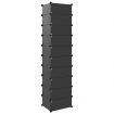 Shoe Rack Black 44x32x174 cm PP