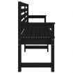 Garden Bench Black 203.5x48x91.5 cm Solid Wood Pine