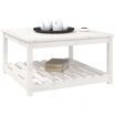 Garden Table White 82.5x82.5x45 cm Solid Wood Pine