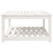 Garden Table White 82.5x82.5x45 cm Solid Wood Pine