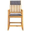 Rocking Chair with Cushions Solid Wood Acacia