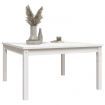 Garden Table White 82.5x82.5x45 cm Solid Wood Pine