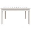 Garden Table White 82.5x82.5x45 cm Solid Wood Pine