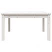 Garden Table White 82.5x82.5x45 cm Solid Wood Pine