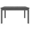 Garden Table Grey 82.5x82.5x45 cm Solid Wood Pine