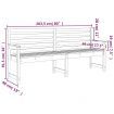 Garden Bench 203.5x48x91.5 cm Solid Wood Pine