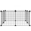 8-Panel Pet Cage Black 35x35 cm Steel