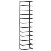 Towel Rack Black 24x12x96 cm Steel