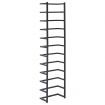 Towel Rack Black 24x12x96 cm Steel